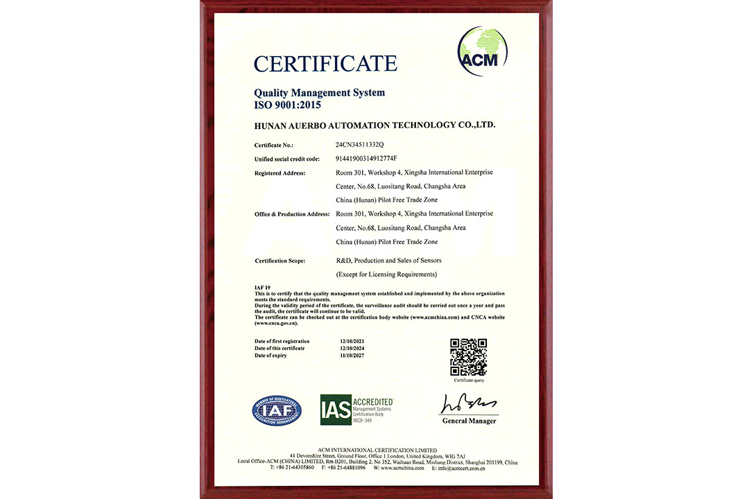 ISO9001 国际质量管理体系认证 证书